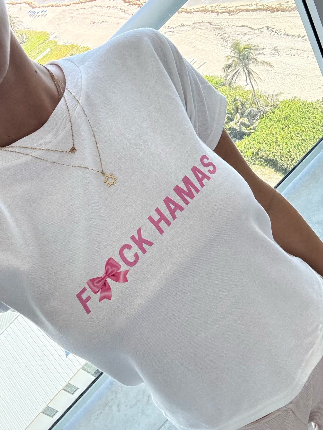 F🎀ck Hamas Bow Tee